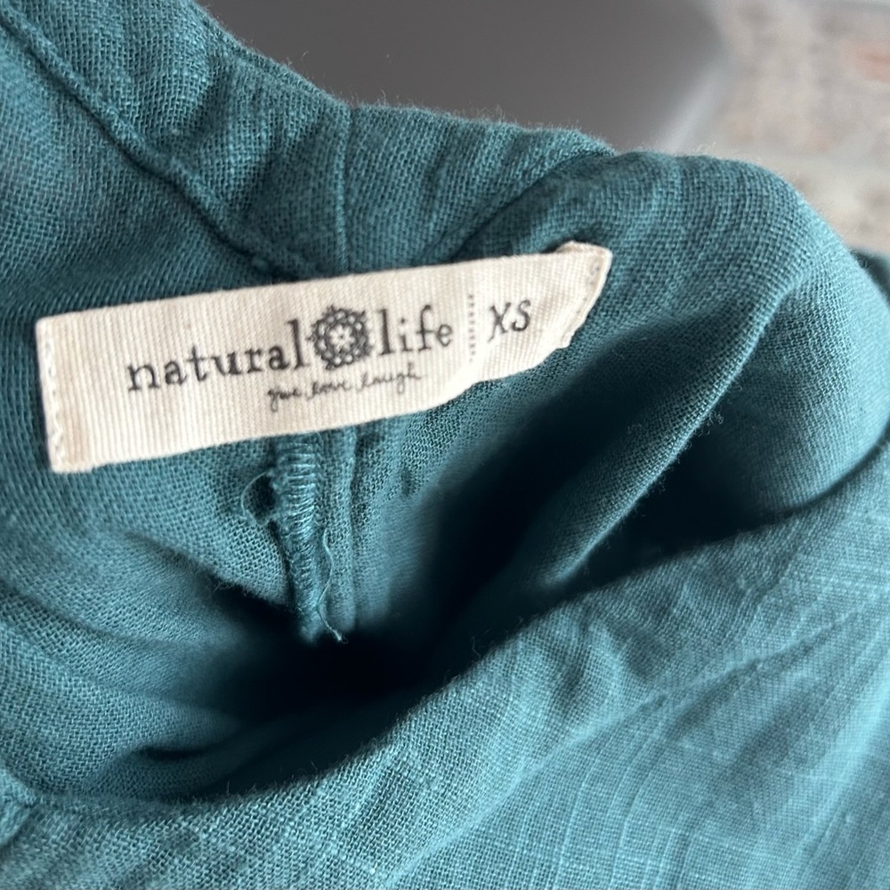 NATURAL LIFE Teal V-Neck Wide-Leg Jumpsuit - Picture 3 of 6